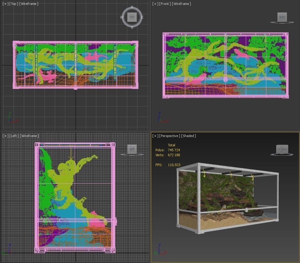 Terrarium Agama 3D model_17