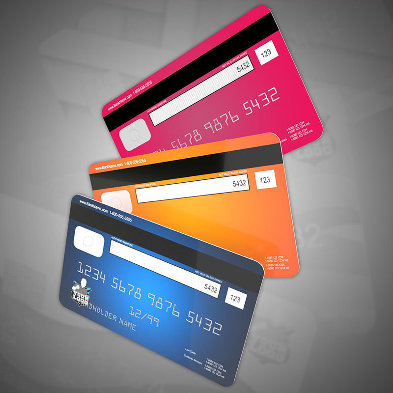 Bank cards 3D model_8