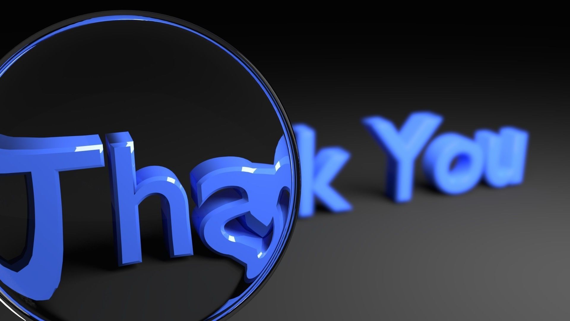 Focused Thank You Text Animation 3D model_3