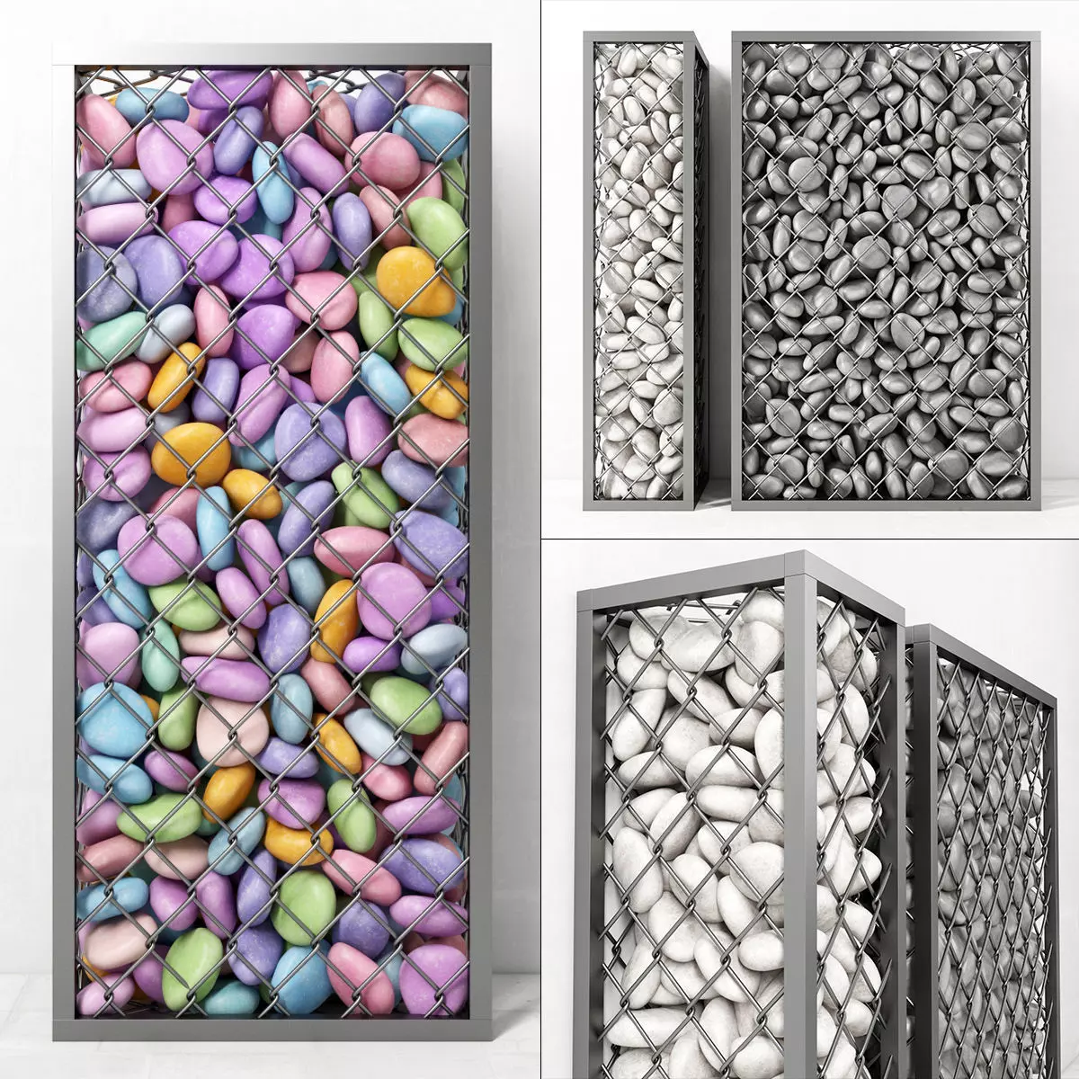 Gabion small pebble 3D model