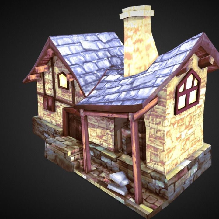 The Village Blacksmith Low-poly 3D model_3