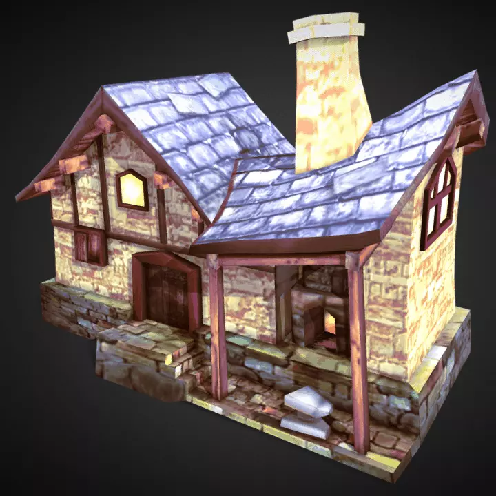 The Village Blacksmith Low-poly 3D model_0