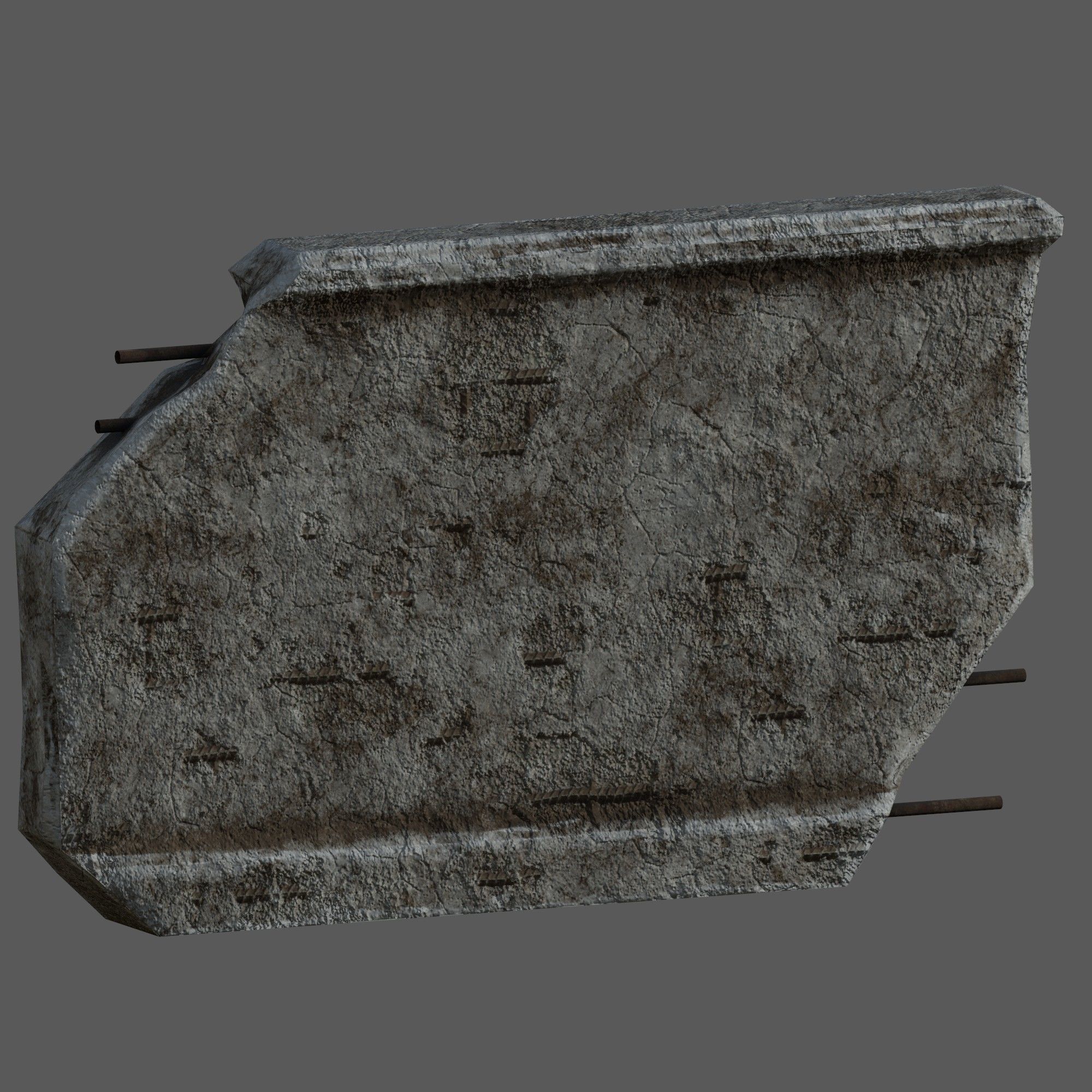 Wall 01 Pbr Low-poly 3D model_1