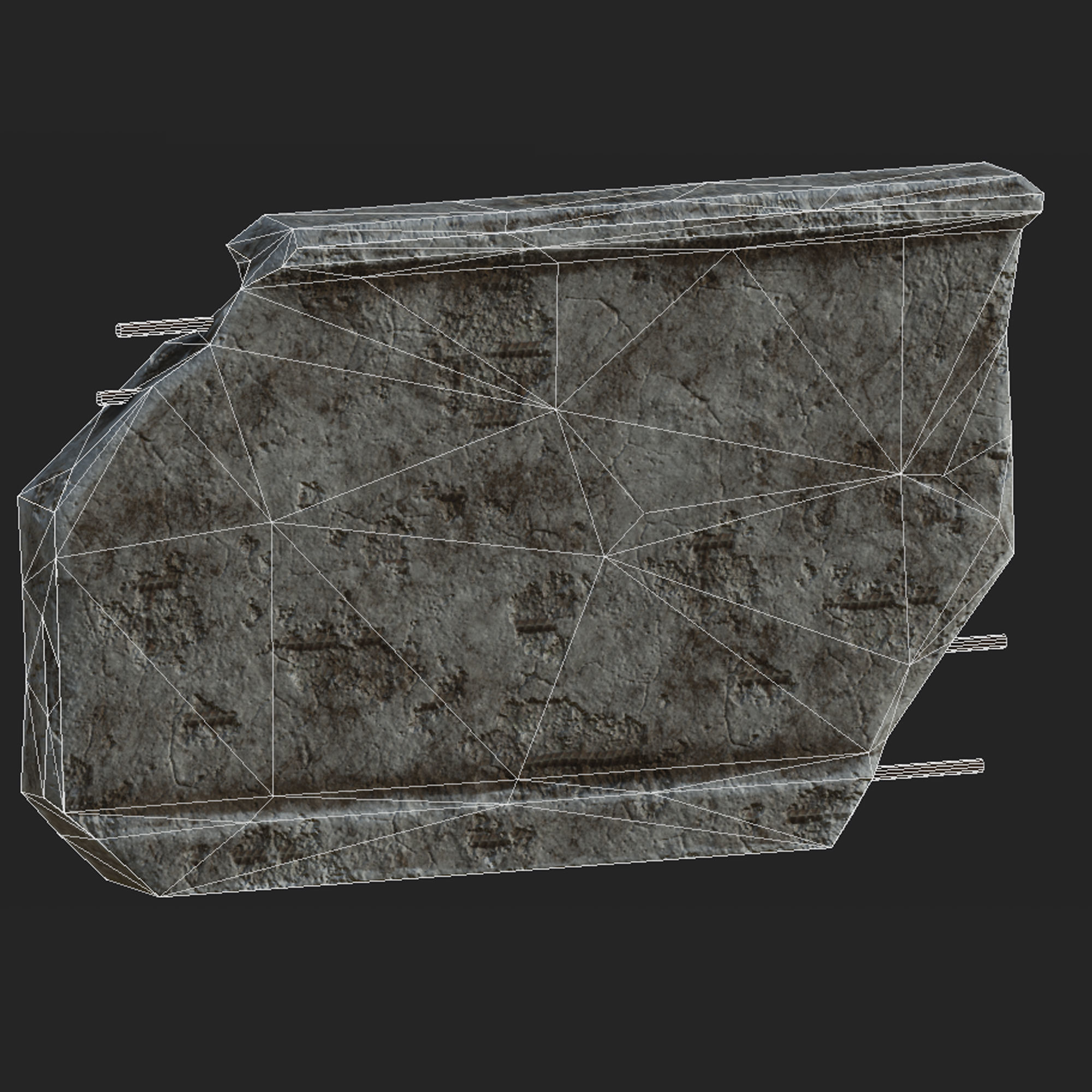 Wall 01 Pbr Low-poly 3D model_2