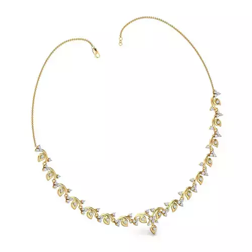 Women necklace-earrings set 3dm stl render detail