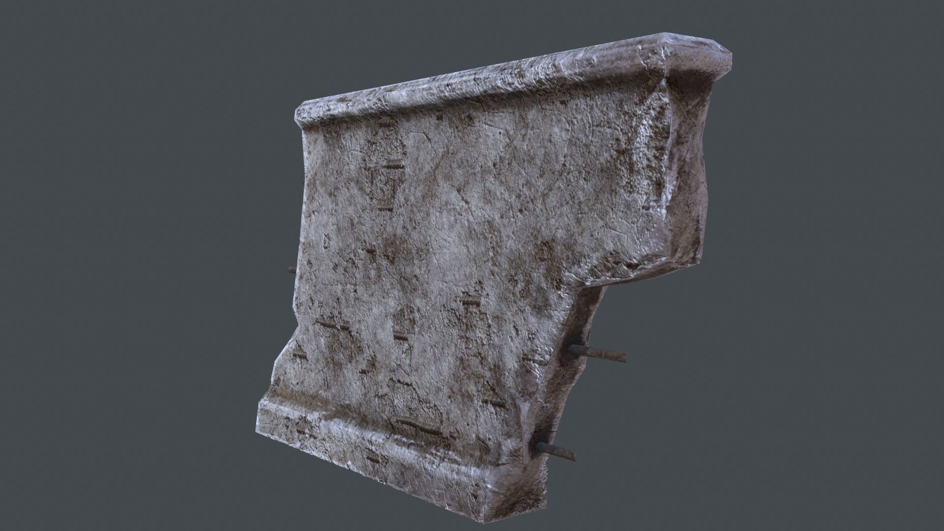 Wall 02 Pbr Low-poly 3D model_3