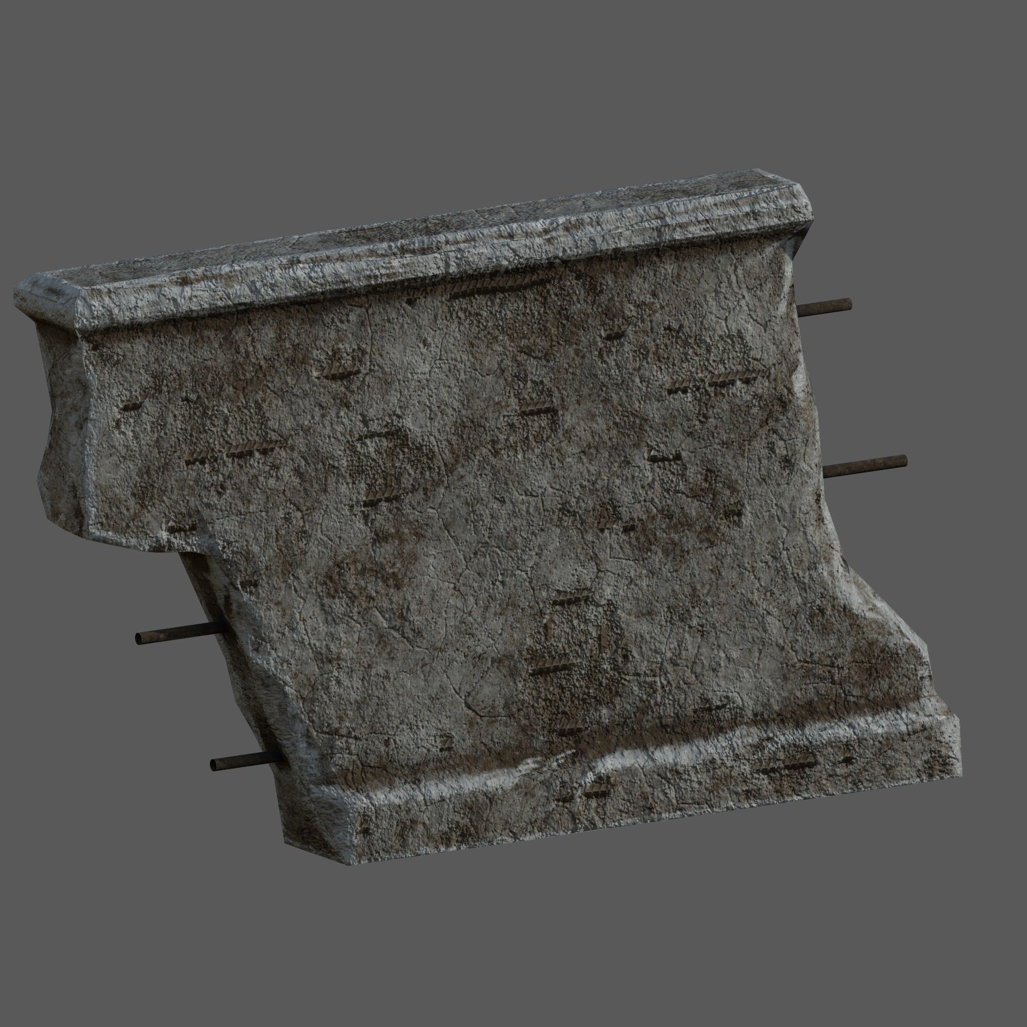 Wall 02 Pbr Low-poly 3D model_1