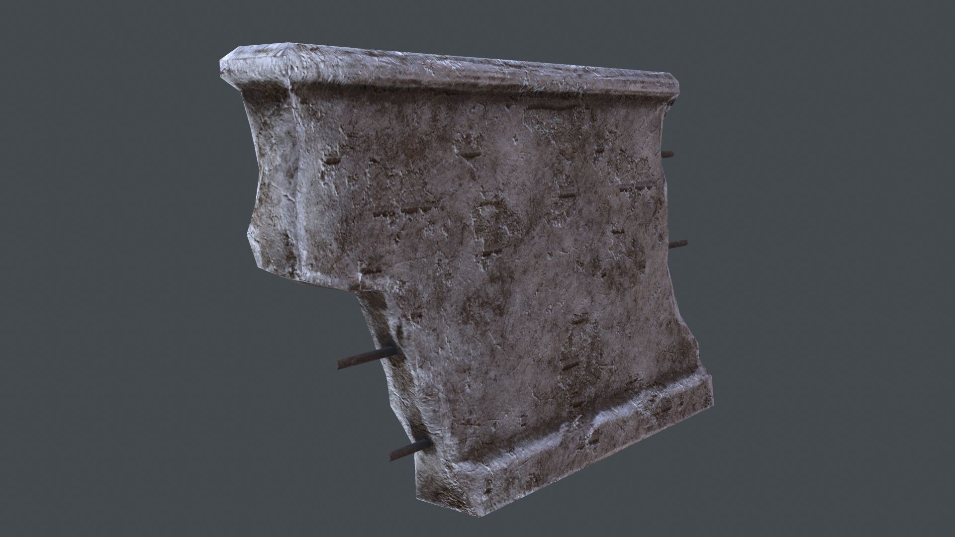 Wall 02 Pbr Low-poly 3D model_12
