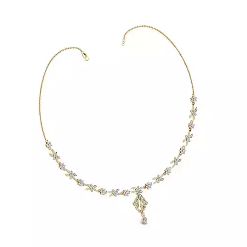 Women necklace-earrings set 3dm stl render detail