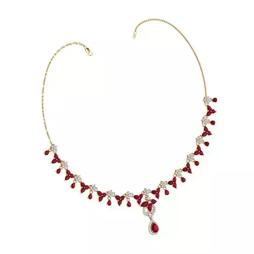 Women necklace-earrings set 3dm stl render detail