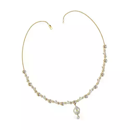 Women necklace-earrings set 3dm stl render detail