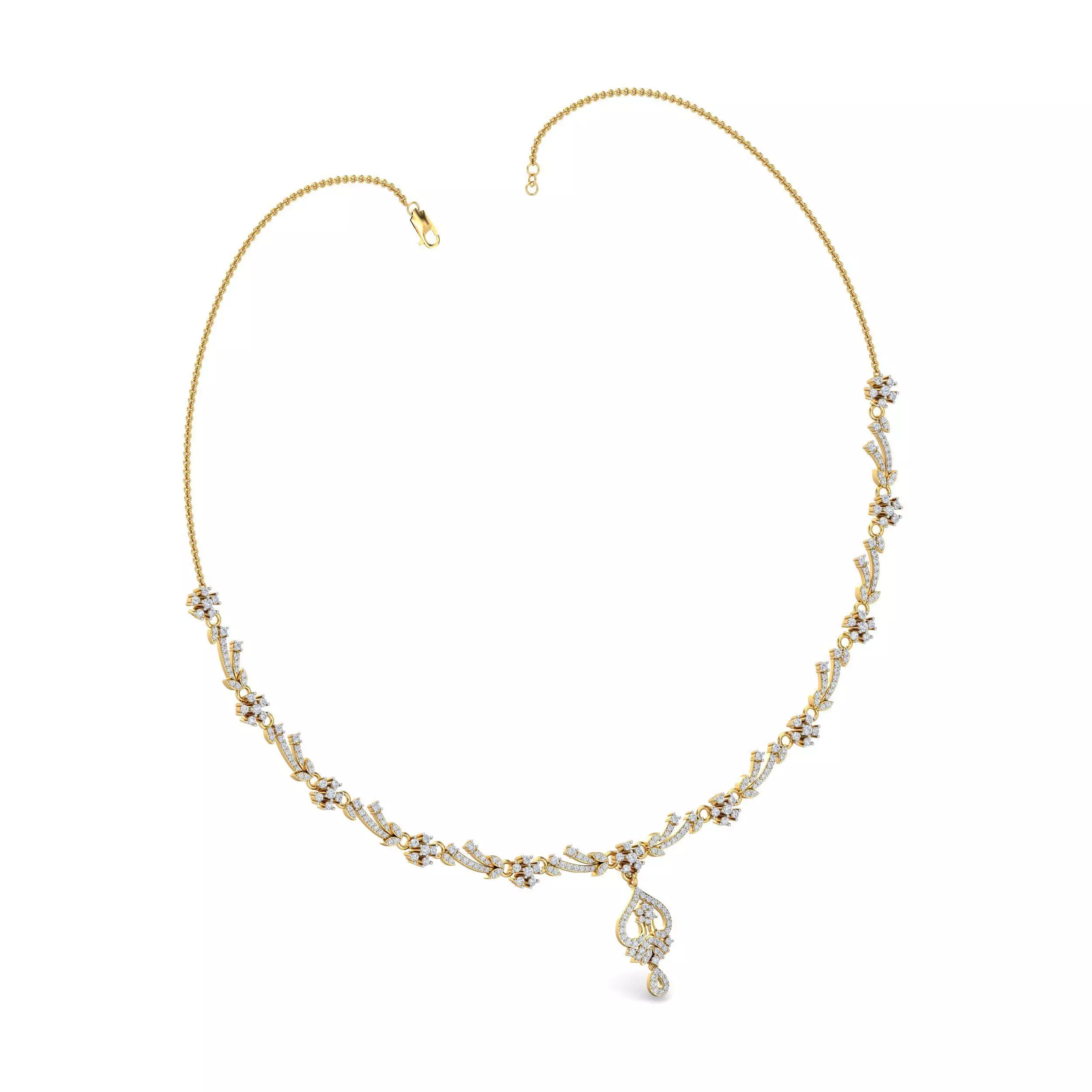 Women necklace-earrings set 3dm stl render detail 3D print model