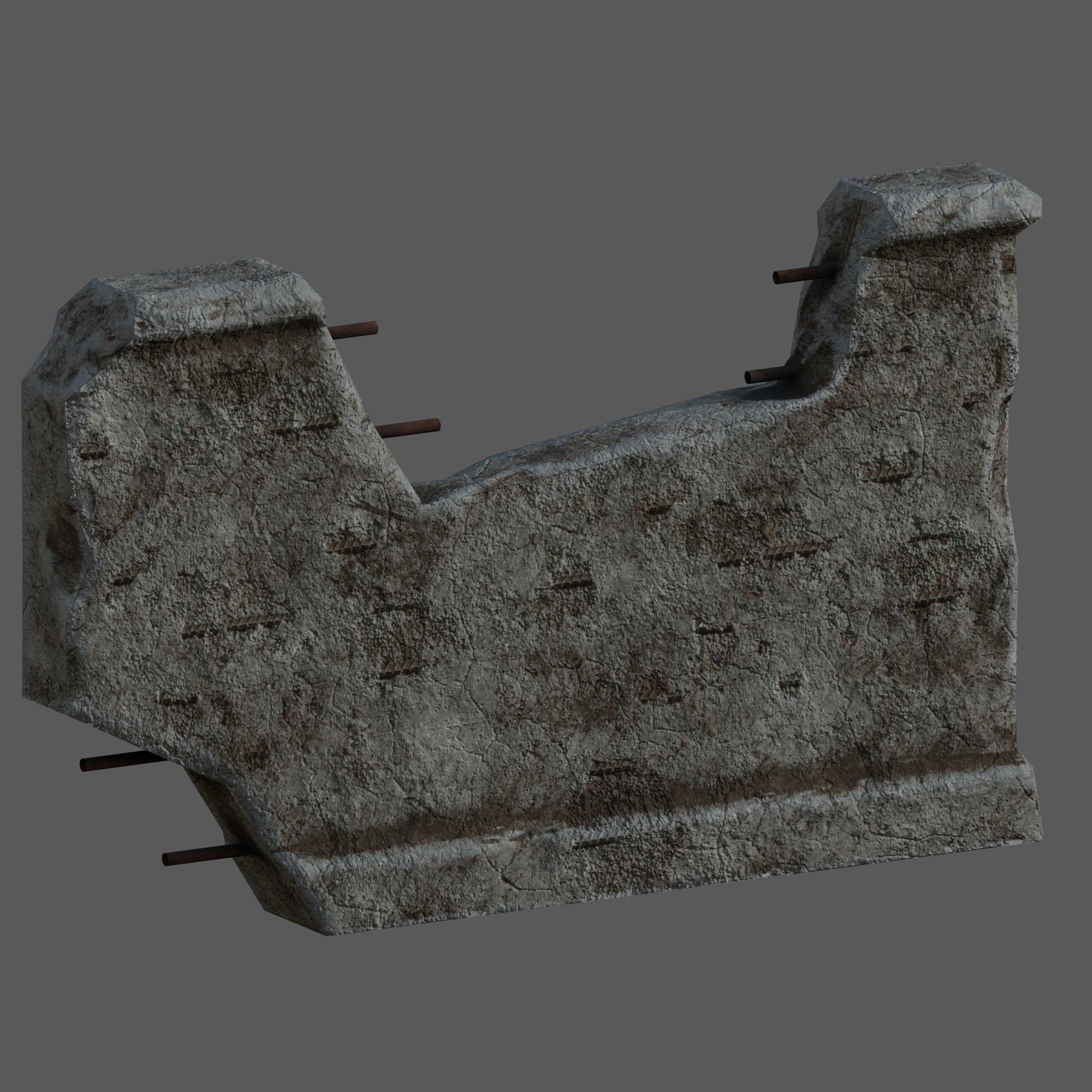 Wall 03 Pbr Low-poly 3D model_1