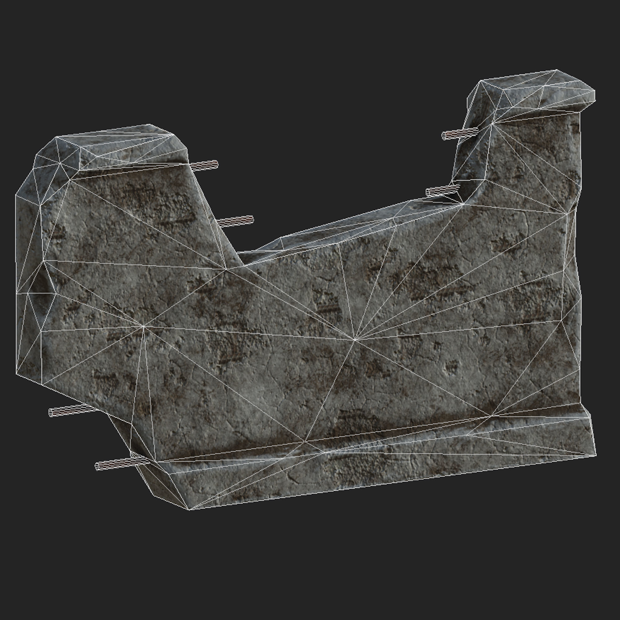 Wall 03 Pbr Low-poly 3D model_2