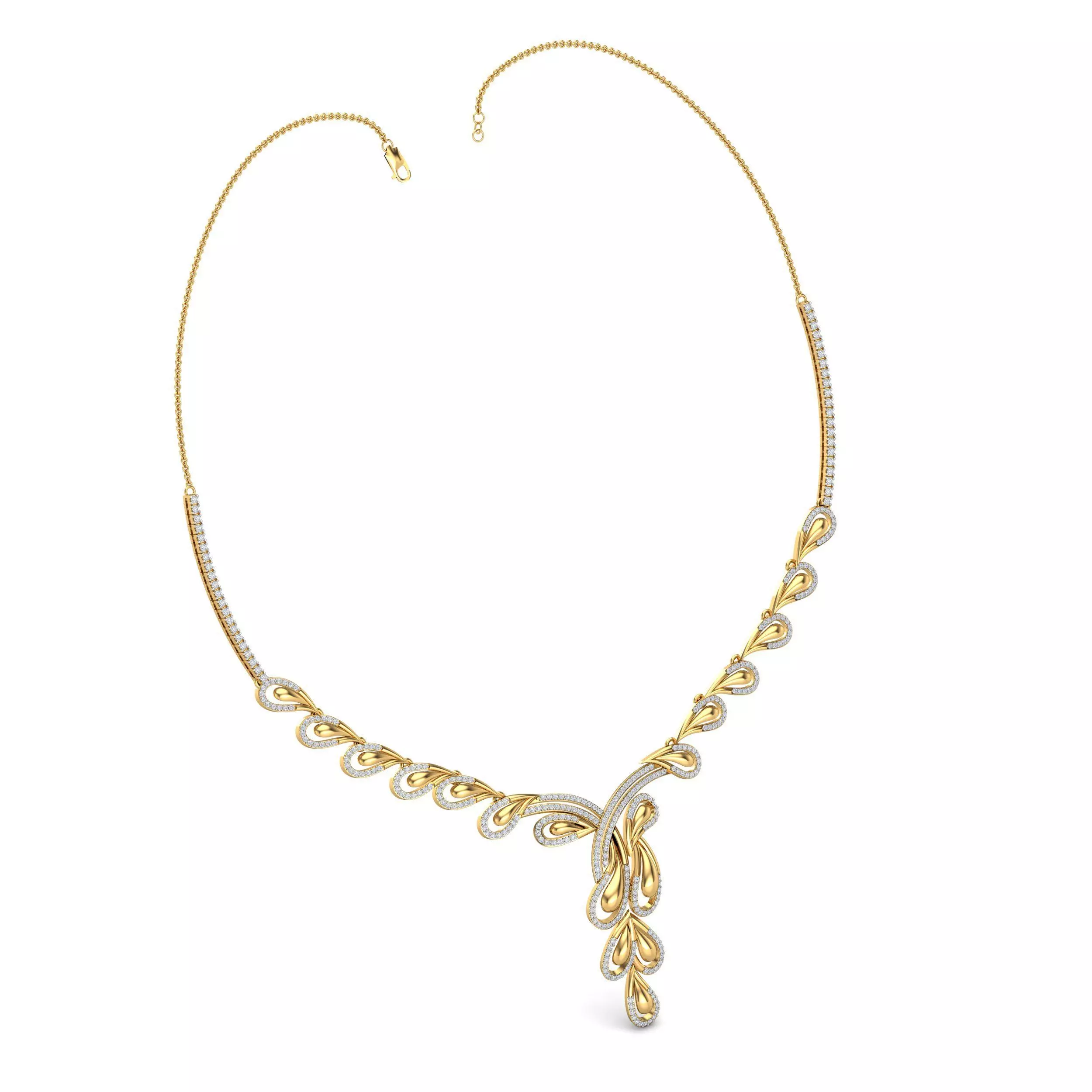 Women necklace-earrings set 3dm stl render detail 3D print model