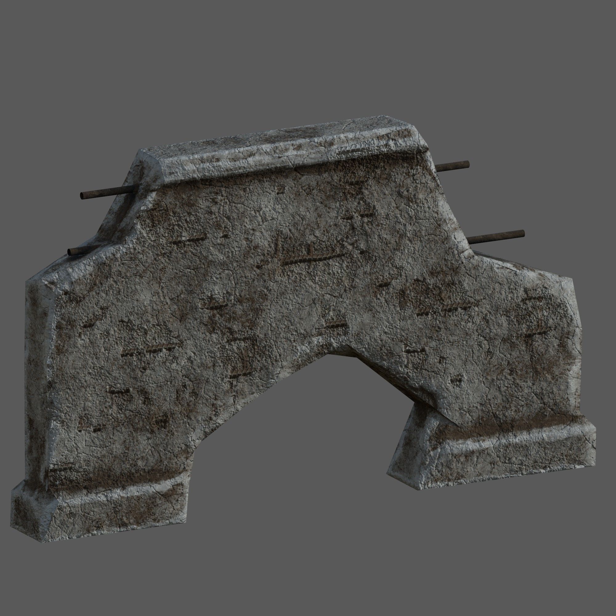 Wall 04 Pbr Low-poly 3D model_1