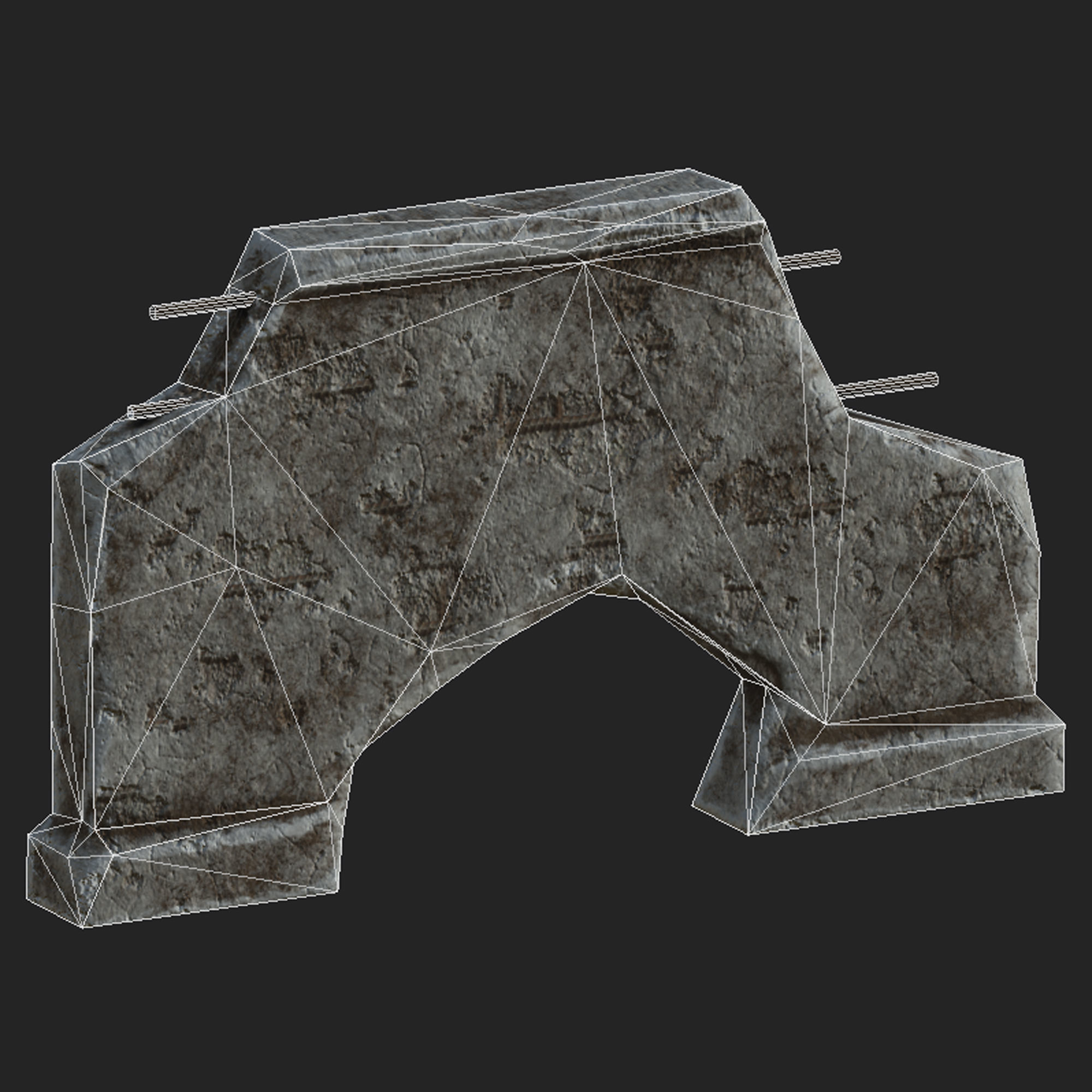 Wall 04 Pbr Low-poly 3D model_2