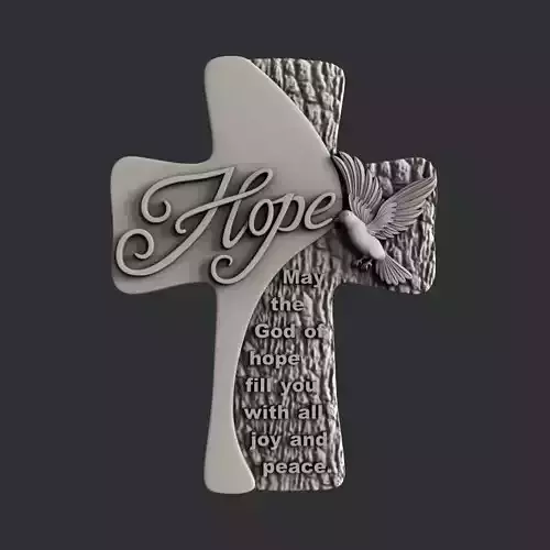 3d STL models for CNC cross Hope
