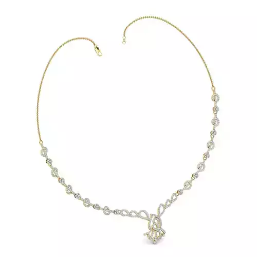 Women necklace-earrings set 3dm stl render detail