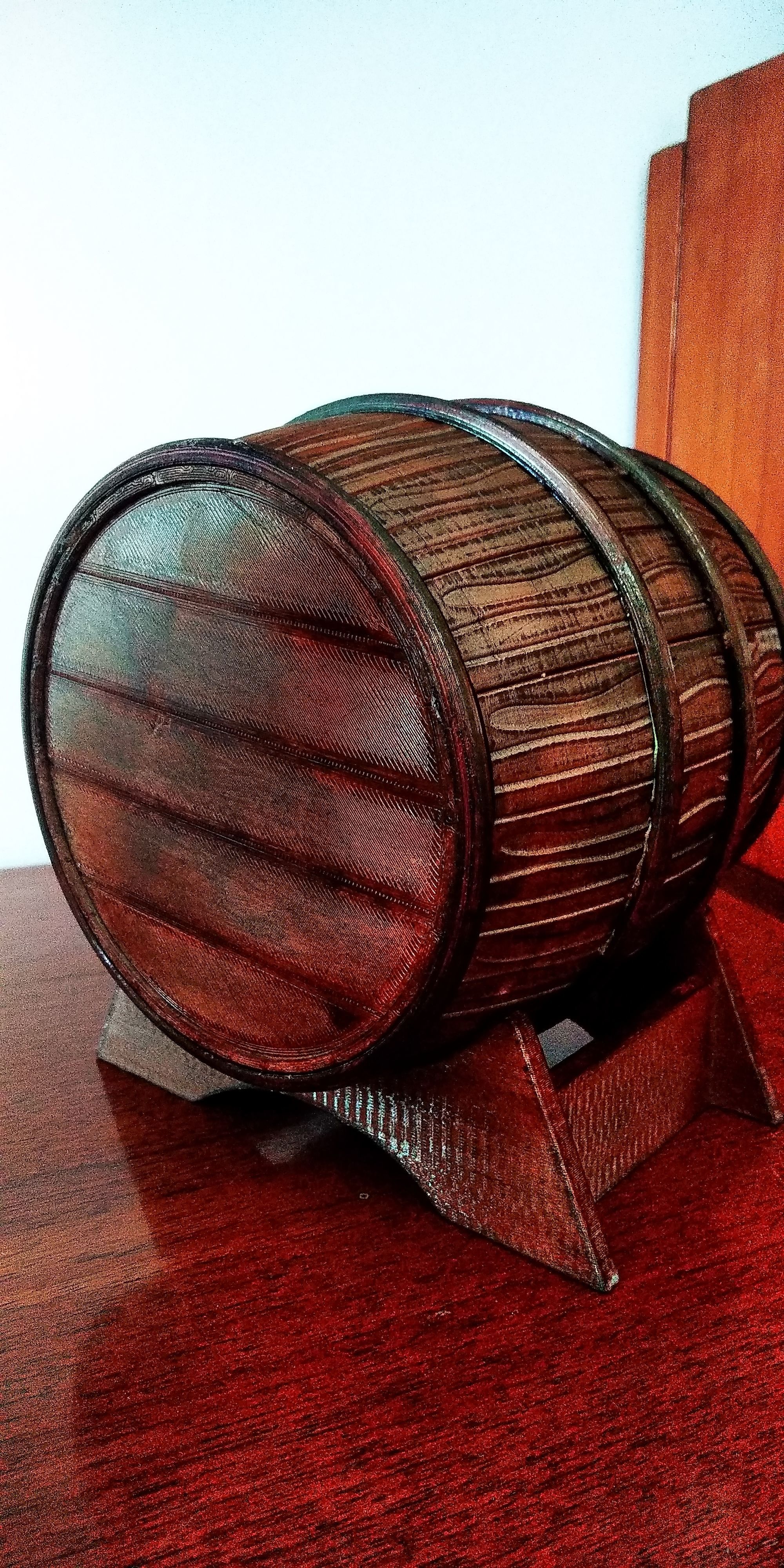 Wine barrel 3D print model_1