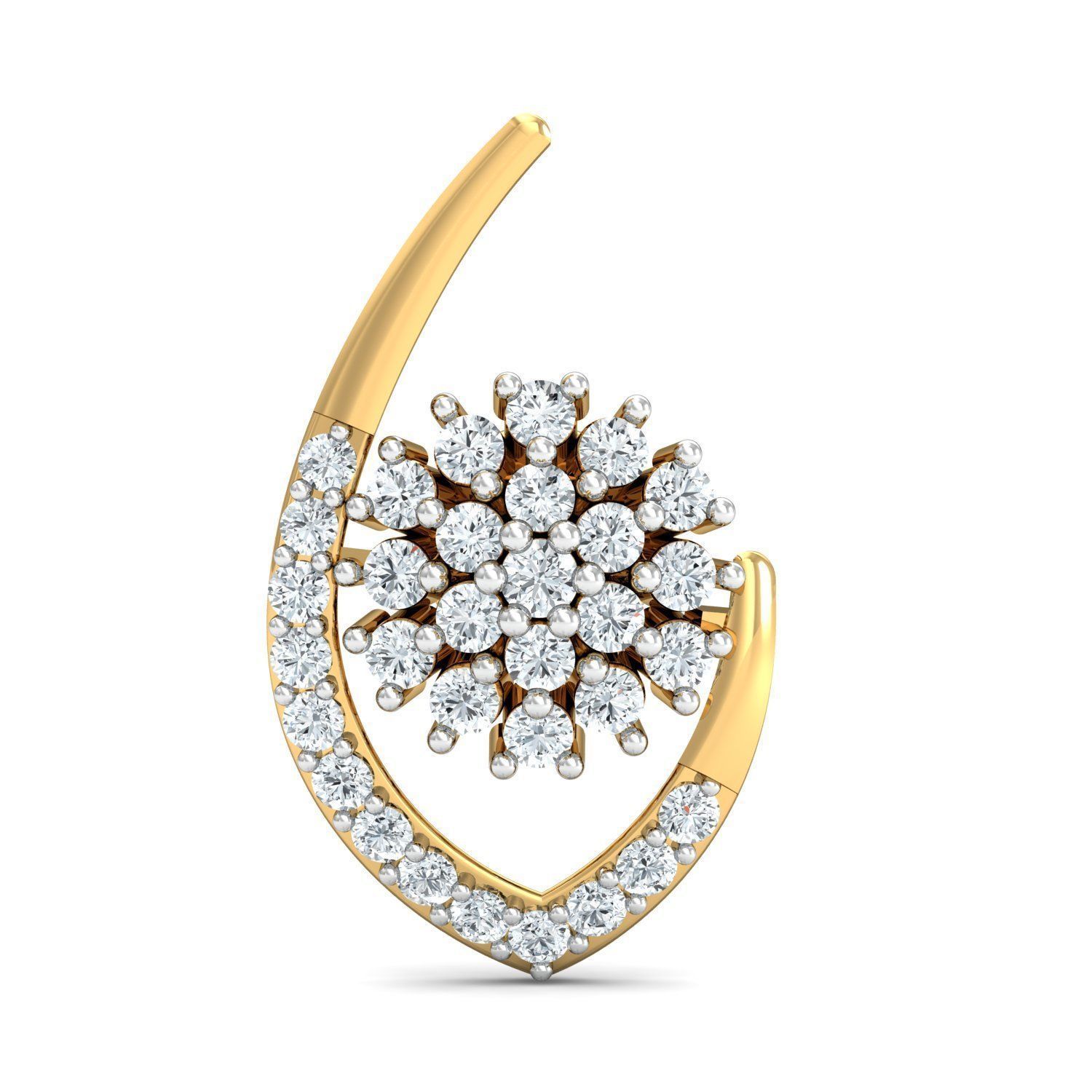 Women necklace-earrings set 3dm stl render detail 3D print model_4