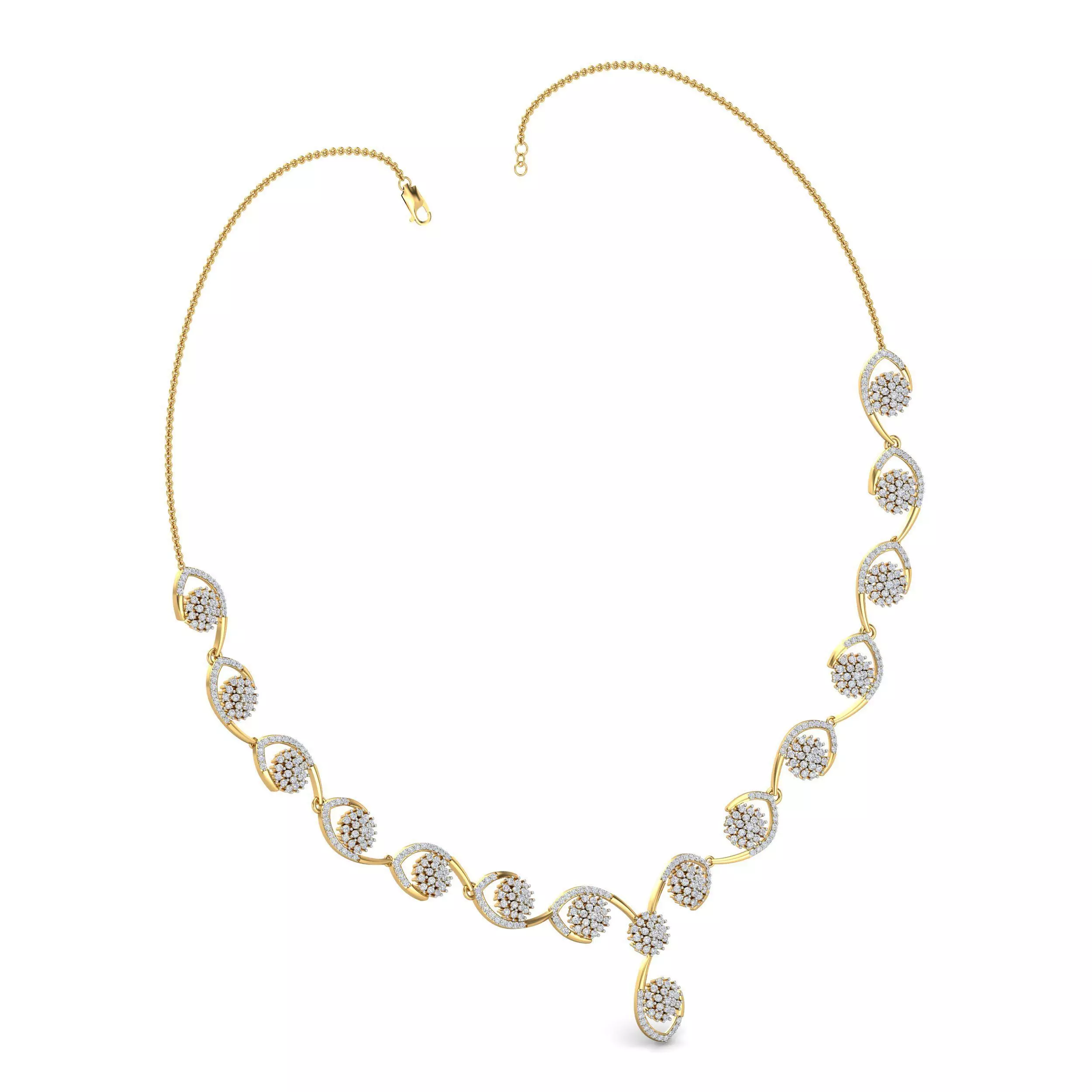 Women necklace-earrings set 3dm stl render detail 3D print model_0