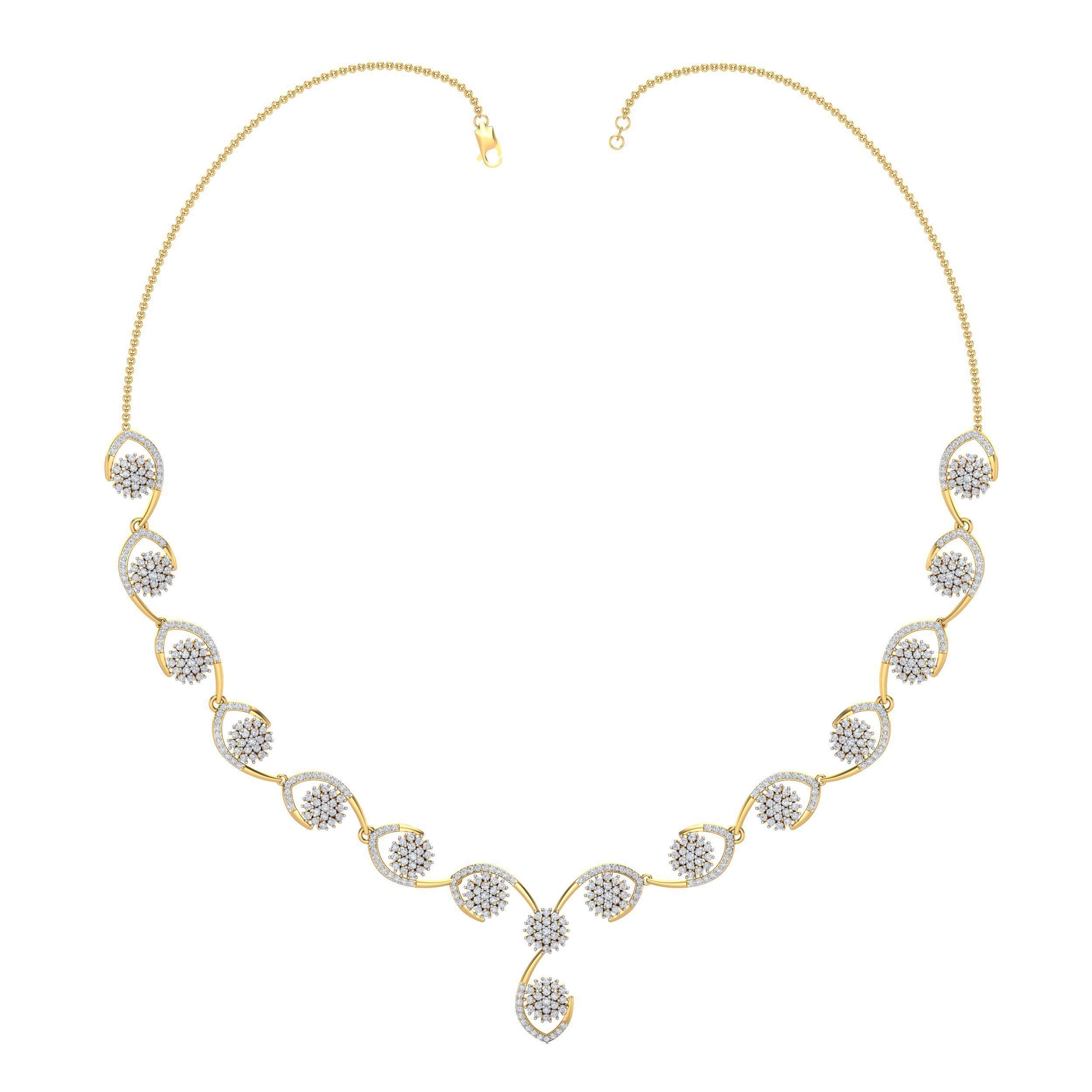 Women necklace-earrings set 3dm stl render detail 3D print model_2