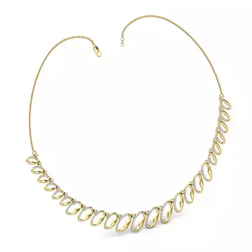 Women necklace-earrings set 3dm stl render detail