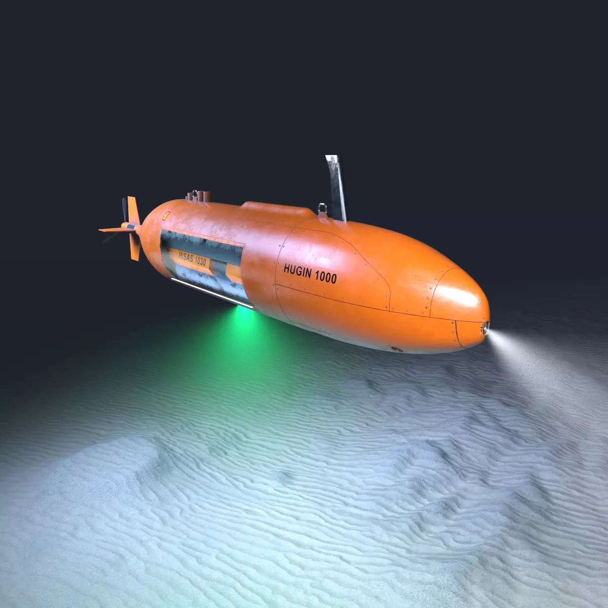 Autonomous Underwater Vehicle - AUV Low-poly 3D model_0