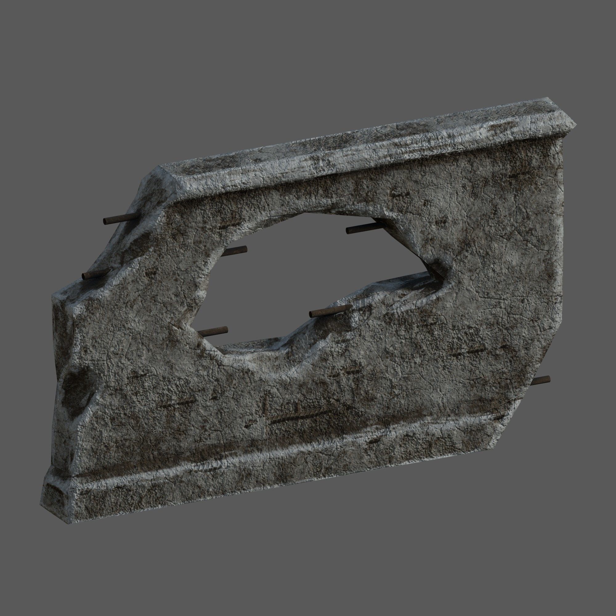 Wall 08 Pbr Low-poly 3D model_1