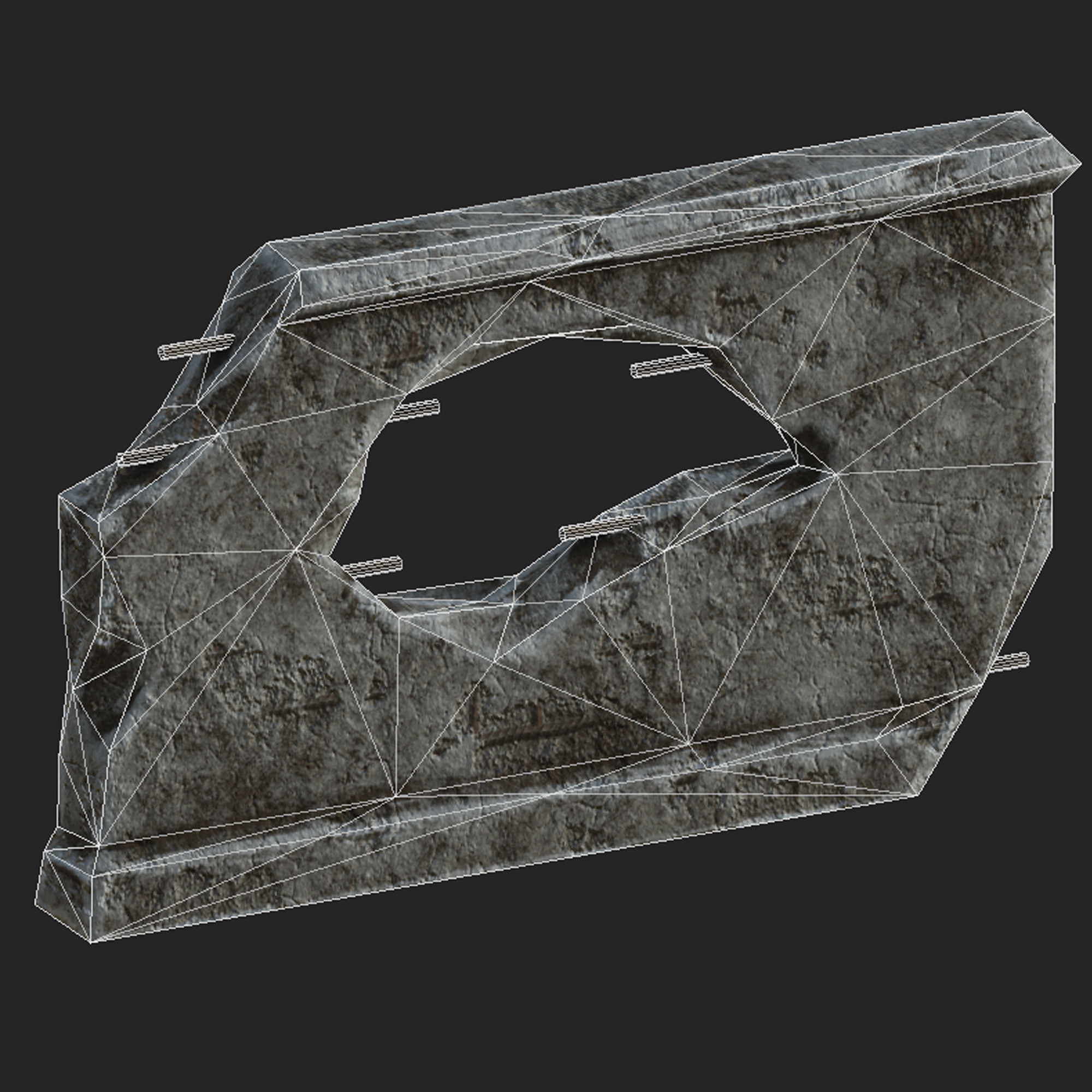 Wall 08 Pbr Low-poly 3D model_2