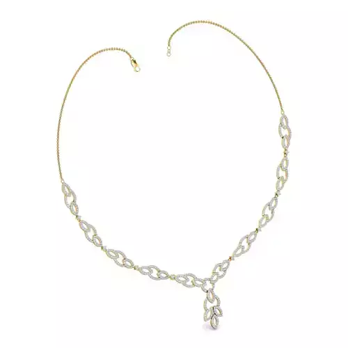 Women necklace-earrings set 3dm stl render detail