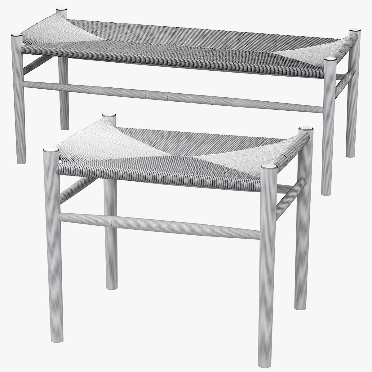 fdb furniture bench 3D model_2
