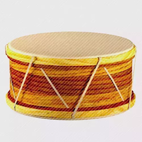 Marwan drum percussion traditional malay 3D model