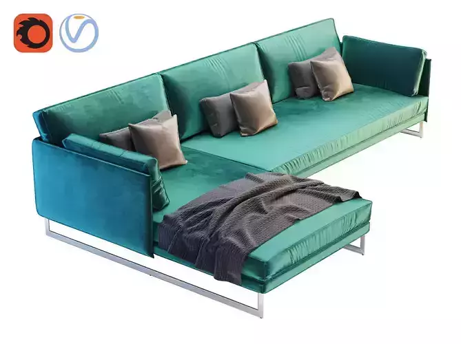 Saba Italia - Livingston Three Seater Corner Sofa