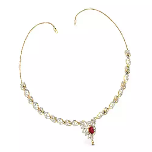 Women necklace-earrings set 3dm stl render detail