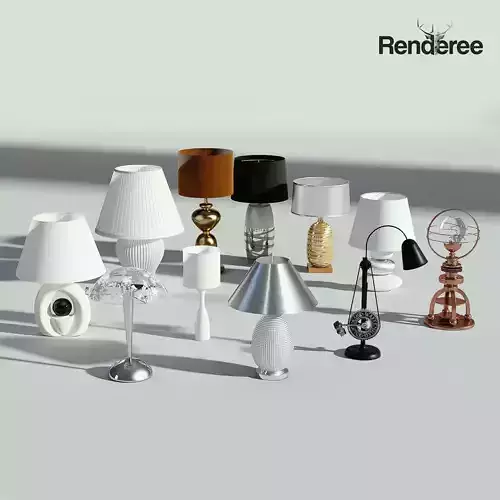 Lamp Set table with umbrella