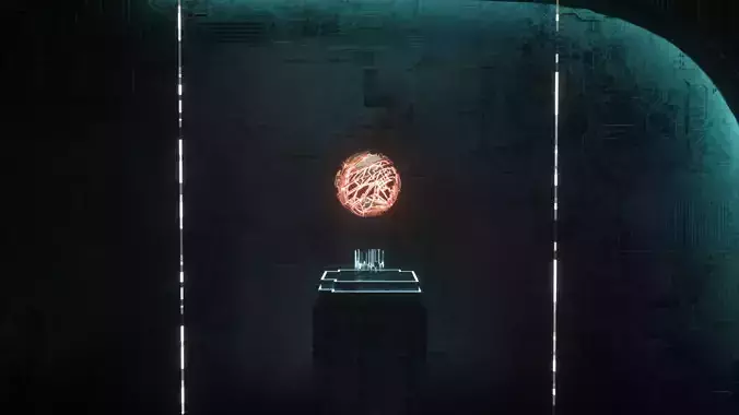 Dark Metal Tunnel Cube