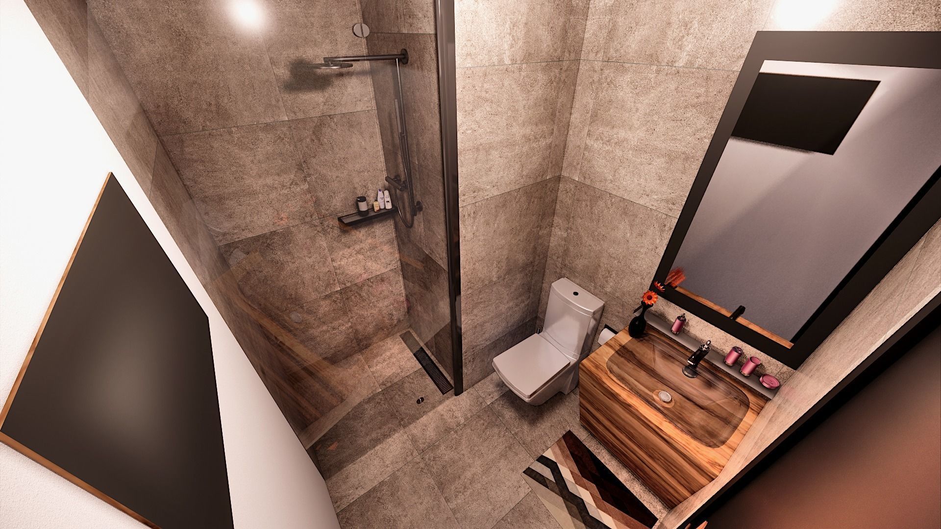 modern mobile home tiny house vacation house on 32m2 ZARA 32 Low-poly 3D model_6