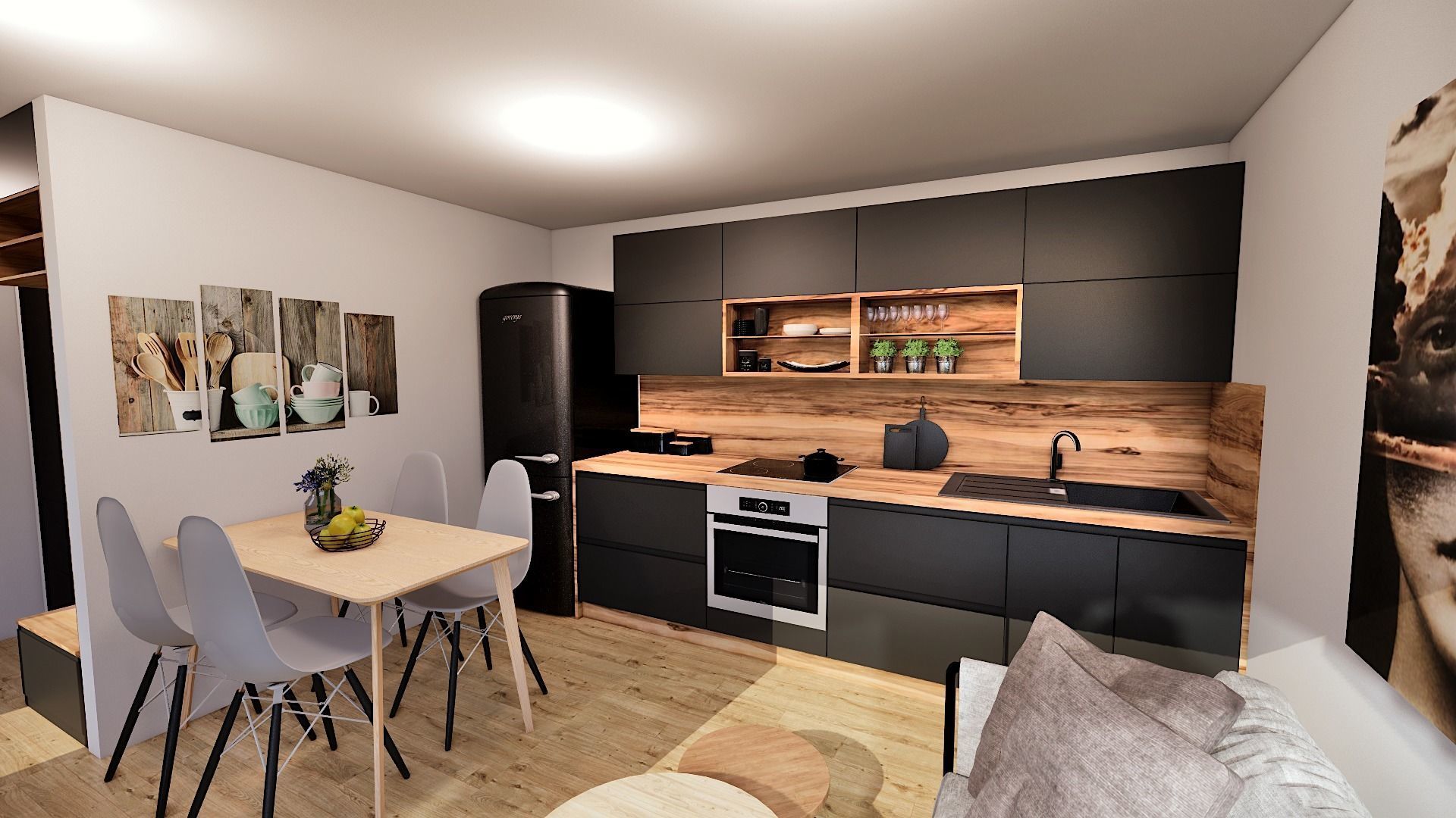 modern mobile home tiny house vacation house on 32m2 ZARA 32 Low-poly 3D model_4