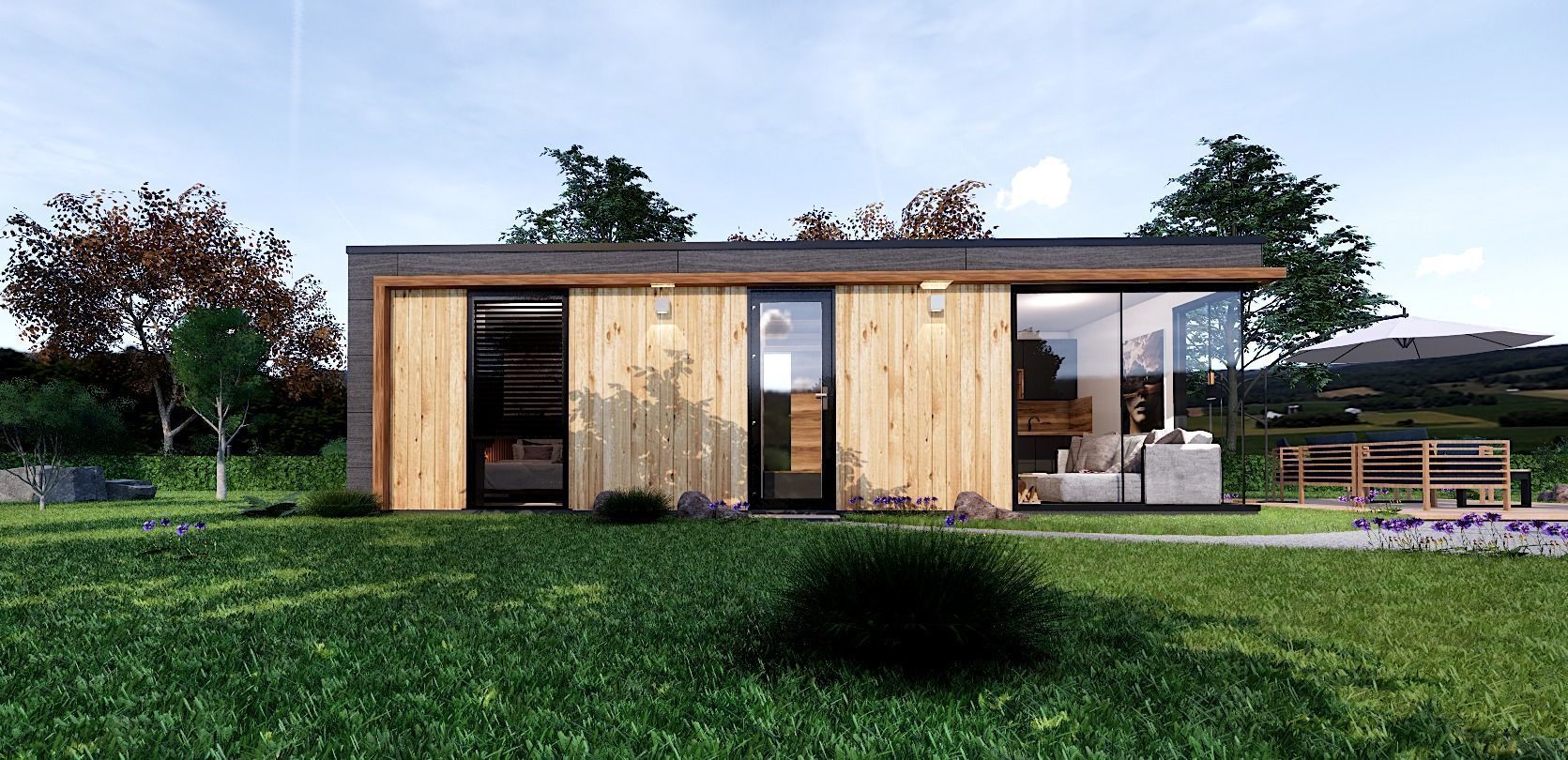 modern mobile home tiny house vacation house on 32m2 ZARA 32 Low-poly 3D model_12