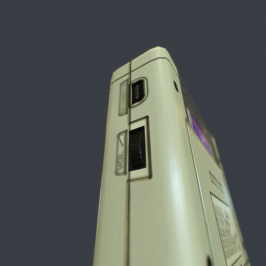 GameBoy old nintendo game console Low-poly 3D model_17