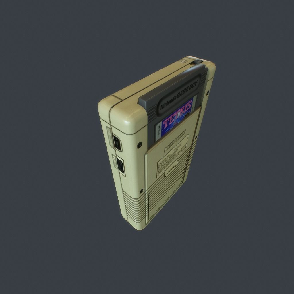 GameBoy old nintendo game console Low-poly 3D model_9