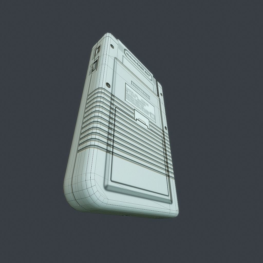 GameBoy old nintendo game console Low-poly 3D model_31
