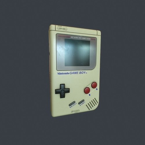 GameBoy old nintendo game console Low-poly 3D model