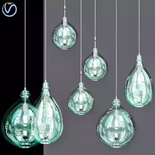 Salon Glass Canopy Pendant Light
