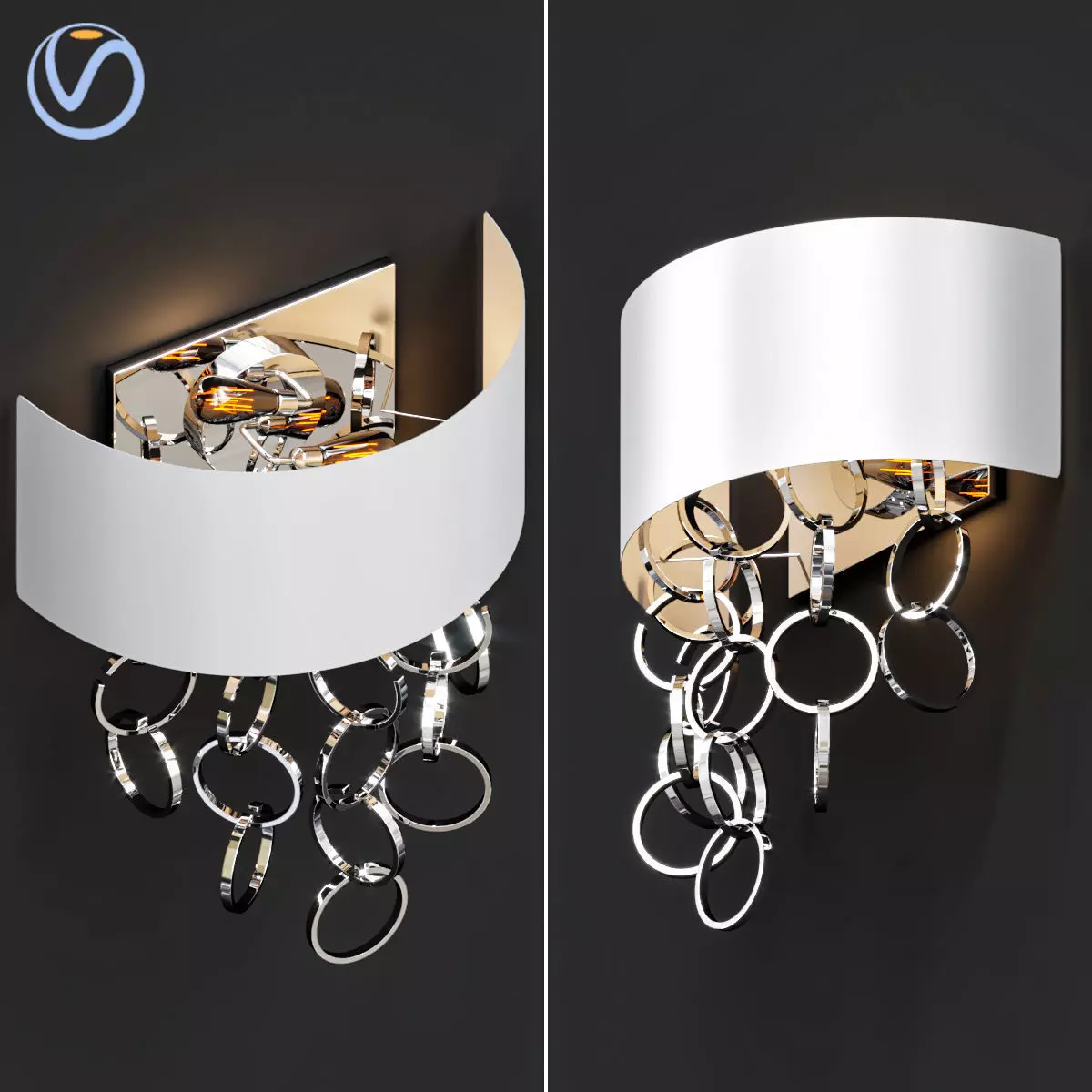 Novello Wall Sconce 3D model_0