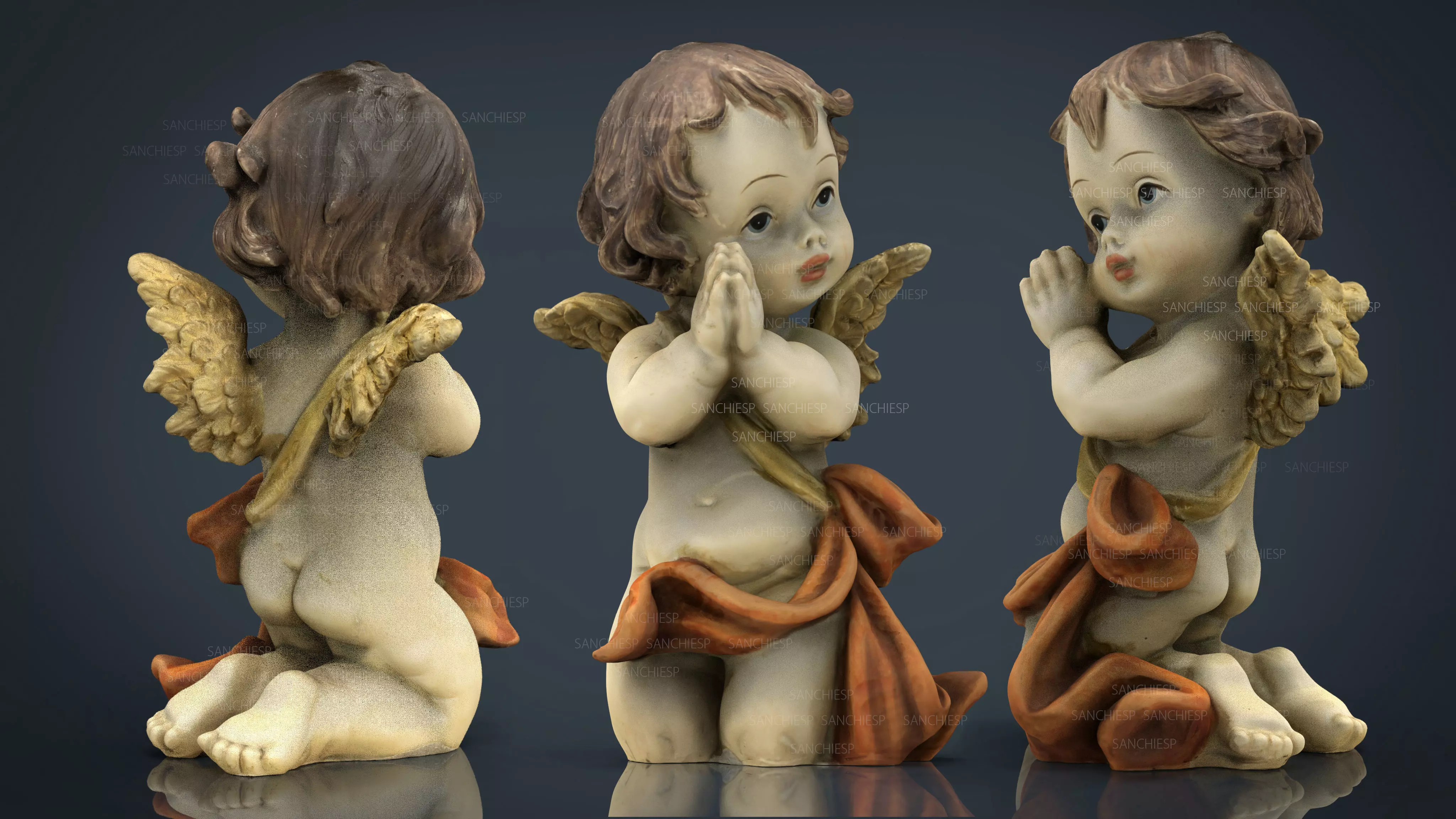 Angel 10 Low-poly 3D model_0