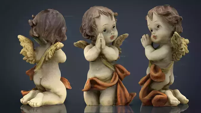 Angel 10 Low-poly 3D model