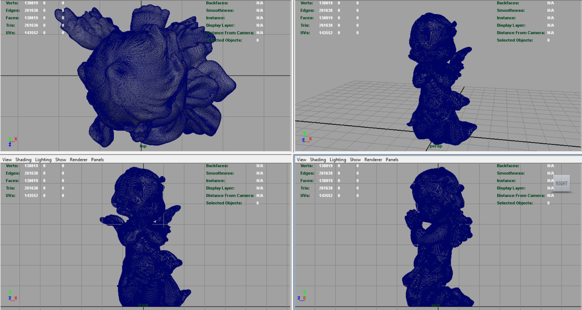 Angel 10 Low-poly 3D model_7